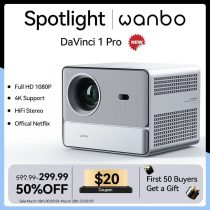 מקרן Wanbo DaVinci 1 Pro עם גוגל TV