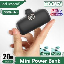 סוללת גיבוי 5000mah עם חיבור לאייפון או TYPE C