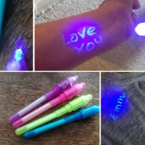 טושים שקופים עם מנורת UV לילדים
